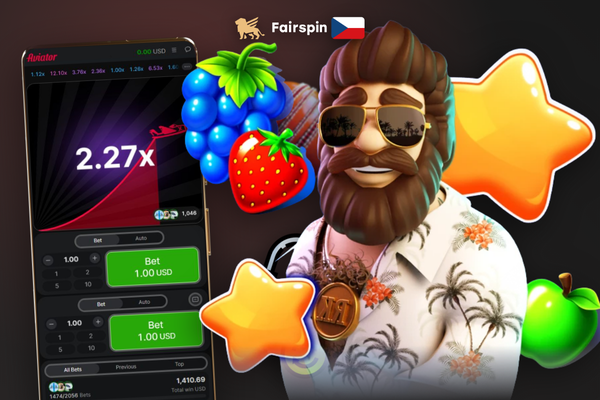 Historie multiplikátorů posledních kol Aviator online ve Fairspin Casino