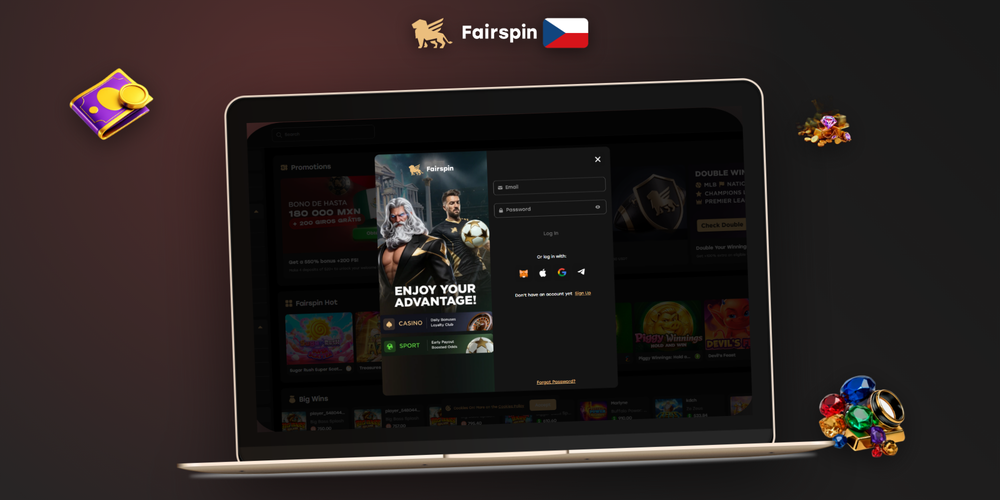 KYC ověření totožnosti v Fairspin Casino CZ – doklad nad notebookem s ikonami bezpečnosti