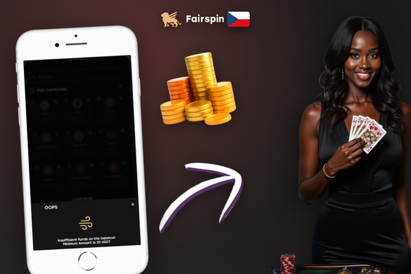 Ověření totožnosti před výběrem peněz v Fairspin Casino na mobilním zařízení